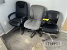 (3) Rolling office chairs